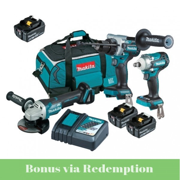 Makita DLX3150TX1 - 18V 5.0Ah Li-Ion Brushless 3 Piece Combo Kit